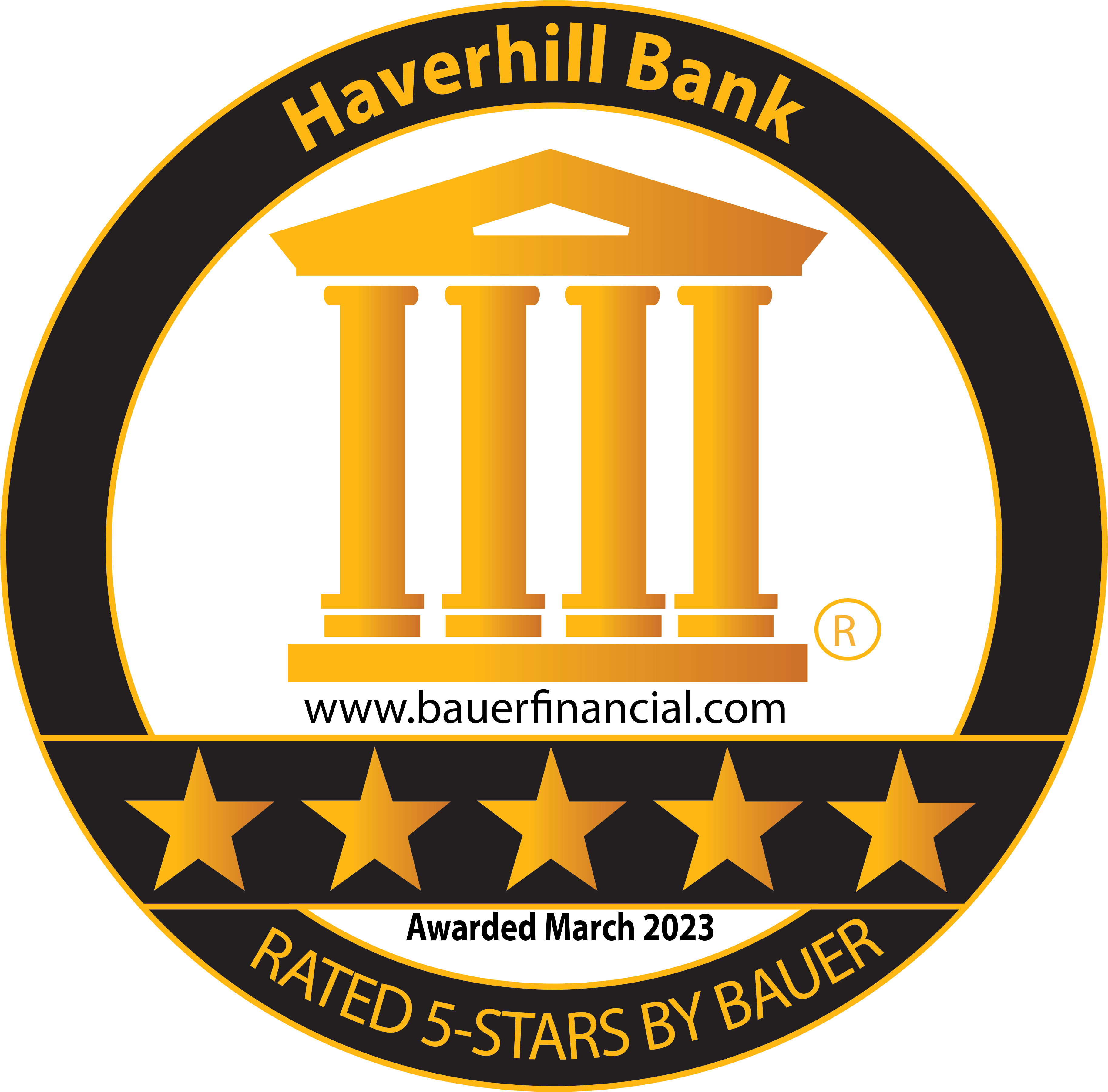 Haverhill Bank 5 Star Bauer Financial Rating